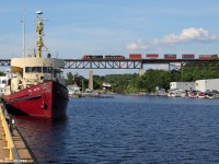 I've always wanted to shoot at the large trestle in Parry Sound for about a year now, and my wish finally came true. After visiting for a little vacation in Hunstville I took the car trip to Parry Sound for the day and shot 3 trains at the trestle and 1 at Rosseau Road, not much but more then I was expecting.