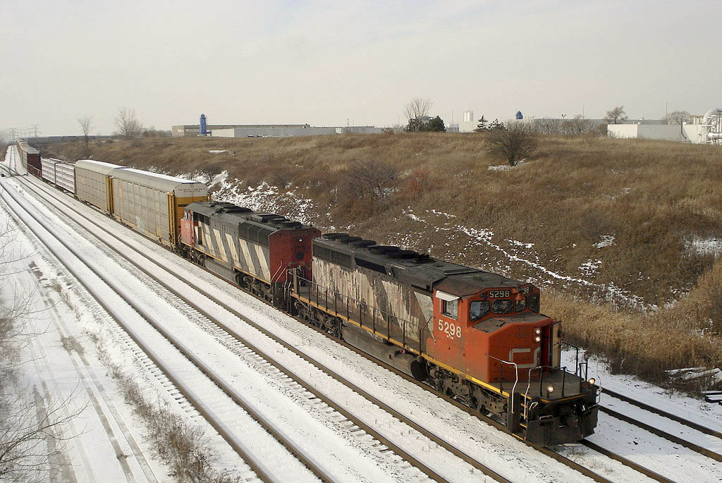 Nothing better then classic GMD motive power, CN 5298 and CN 5550.
