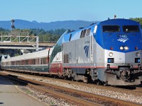 Amtrak P42DC #140 leading Amtrak Cascades train 517 out of Vancouver, British Columbia heading down to Seattle, Washington, then down to Portland, Oregon. Amtrak Cascades NCPU 90253 was the trailing unit.