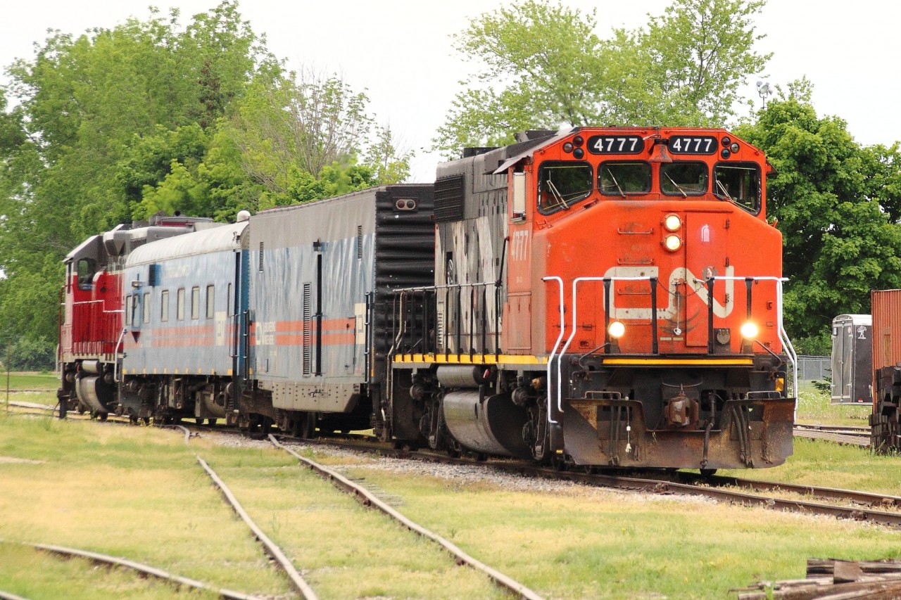 CN 4777 pulls the Geometry train on the GEXR Exeter Sub, through Hensall Ontario.