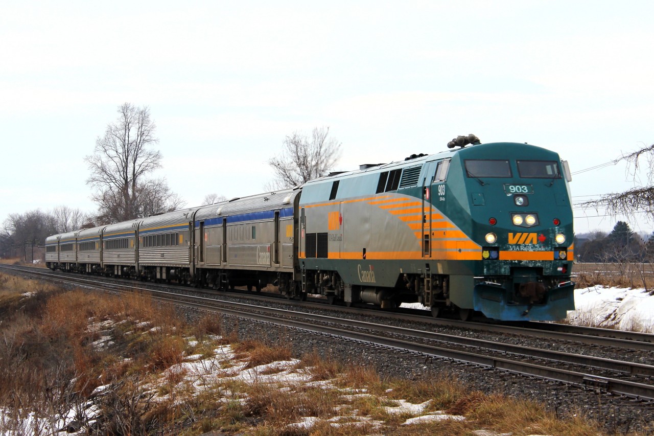 Via 72, from Windsor to Toronto, near Hyde Park, Ontario with unit 903.