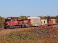 CP 8731 and 8648 head west at Lovekin on Thanksgiving weekend.