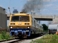 VIA 6917 is alive! The<a href="http://www.trha.ca/"> Toronto Railway Historical Association's </a>MLW LRC locomotive has been restored to operational status and has once again hauled sleek LRC coaches over Canadian rails. Although the distance travelled was not great, it was still a milestone moment for the volunteers who have spent countless hours of hard work returning the locomotive to her former glory. 6917 performed exactly as intended and enthusiastically belched the signature black smoke from her ALCO prime mover as she hauled three LRC coaches - including one which has been recently rebuilt!

More information about 6917 and her restoration process can be found at<a href="http://www.trha.ca/LRC/"> http://www.trha.ca/LRC/ </a>and<a href="http://www.rapidotrains.com/lrc6917.html"> http://www.rapidotrains.com/lrc6917.html </a>  