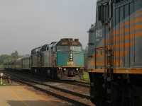 Three F40PH's meet at Brantford (#70 with 6434 - 6417 and #71 with 6412)