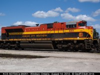 KCS SD70ACe #4051 sits on the ready track with CP 8562 in Windsor on August 14, 2014.  Gotta love them "Southern Belles".......