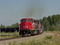 Southbound train 556 with former LNG test unit #5258 in the lead