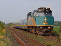 The detector at Mile 15 sounded as the gates started to come down at Powerline Road West as Via 83 rocketed by the crossing at track speed.