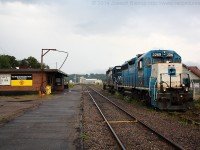 LLPX 2269 and HLCX 7869 sit parked in Port Hawkesbury awaiting their call to duty later in the day.  This was the only pair of units I saw working on the CBNS and that was at 2130 in the dark!