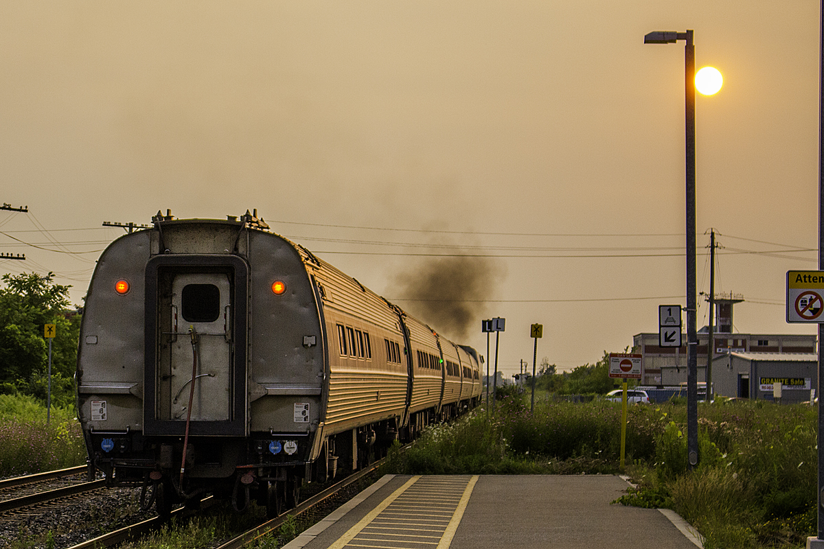 Once upon a time, a GE locomotive chugged away into the sunset with its train, trying to make up for the dozens of minutes it had fallen behind.