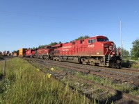 CP 113 heads through Marathon with CP 8888, 8533, 5014 and 108 platforms... Finally got it on the helm in sunshine!