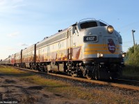 A rare run of the Royal Canadian Pacific passenger train makes an appearance on the MacTier subdivision coming from western Canada to London, ON. It should depart Toronto yard for London on Sunday evening. This was my first time catching a RCP.