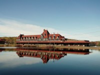This picture of the iconic Canadian Pacific built station was taken standing on the edge of McAdam Pond and all of the elements cooperated on my second day. 
