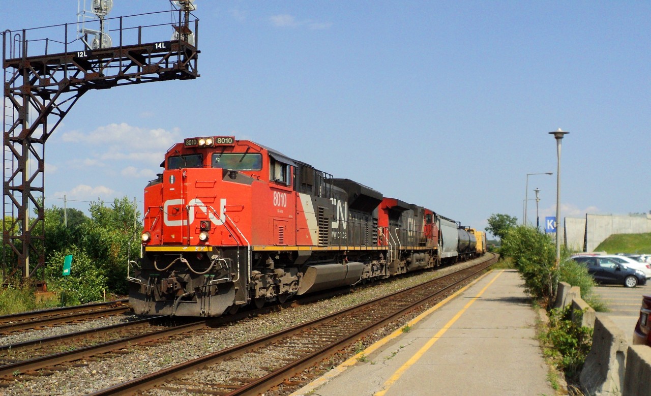C8010 a SD-70-m2 leading loco on a convoy 305 rte going in Belleville ONTARIO