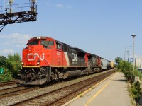 C8010 a SD-70-m2 leading loco on a convoy 305 rte going in Belleville ONTARIO