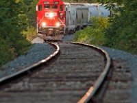 Nestled 12 km south of Port Perry and 14 km north of Oshawa is the town of Raglan, the westbound job out of Havelock is beginning the climb up the grade along the former Ontario & Quebec mainline at Mile 154 of the Havelock Subdivision.
