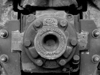 After rolling countless miles and miles across the country on probably a half-dozen different freight and passenger locomotives, this GMD-built Hyatt roller bearing journal hasn't turned in over a decade, ending up on the number three axle of retired VIA FP9 6510 sitting on permanent display in Thunder Bay.