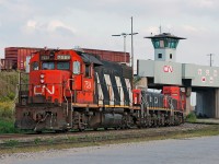 A hump set shoves ahead underneath the dual hump bridge doubling up tracks to pull back onto the west pullback track for humping.