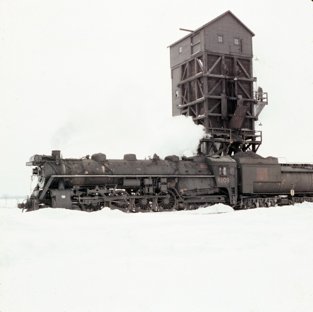 The late Del Rosamond spent a lifetime in Pembroke, Ontario.  He retired as a Captain with the Pembroke Fire Department after 30 years of service.  His passions included railroading and photography.  His family reports that he never left home without his camera.  My thanks are extended to Steve Host and his volunteers at RailPictures.ca for allowing me to share Del's images.  The first phase of Del's recently restored collection (75 images) can be viewed at...      www.CanadianSteam.Smugmug.com