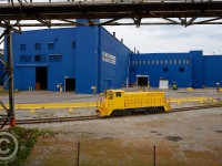 Framed in industrial pipelines and steel fencing, USS Hamilton SW900 #84 is rolling back to the inaccessible depths of US Steel's sprawling Hamilton works after having placed 9 coil cars in the building behind it. Life clings precariously to the Stelwire fence - waiting for the opportunity to once again flourish in this man made industrial world. Might not be too long either.<br><br>Much can be said about the future of US Steel Hamilton (Stelco) - the day after I took this photo United States Steel announced in a quarterly and regulatory filing their plans to cut off US Steel Canada from the parent company, and forcing receivership. As a native Hamiltonian - it's sad to see the once glorious Stelco wither - but at least I've been able to see and photograph something like this in 2014.<br><br> USS bought Stelco in 2007 in a bidding war against Russian conglomerate OAO Severstal - Severstal has since closed the US plants they purchased in lieu of Stelco. Essentially, United States Steel was forced to keep Stelco alive for nearly 10 years. Will it survive? If you read the media, all signs point to no - but we have to wait and see what happens - coke making licenses are not being given out in North America any longer and I suspect it will be of value to the purchaser. However, as a taxpayer, whoever wishes to continue coke making operations should be forced to continue to make steel on-site and give Hamilton economic benefit for the pollution being created, or close Coke making at USS Hamilton permanently. <br><br>