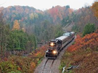 A Monday run of the Credit Valley Explorer winds it way through the Cataract with Steve Bradley at the helm.