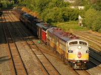 CP 40B-17 arriving at Quebec Street with CP 4107 - CP 1900 - CP 4106 and CP 96, CP 95, Mount Royal, Killarney, N.R. Crump, Strathcona, Royal Wentworth, Craigellachie, Mount Stephen, Van Horne, Banffshire, CP 2 and CP 1