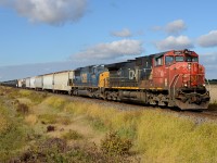 CN2504 with CSX8763 at South Plympton Line east of Wyoming.