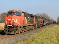 CN2325 with CN5790 lead train 331west bound at Stewardson Side Road.