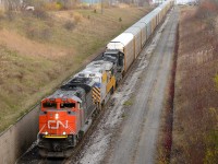 CN8926 with Citirail's CREX1407 and NS9772 head into the St. Clair River tunnel for Port Huron, Michigan.