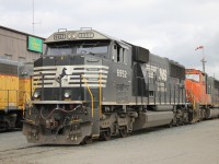 The first Norfolk Southern SD60E to set foot in this neck of the woods.  It came to Saint John NB on a CN crude oil train, U700. 