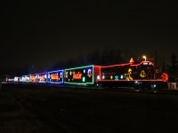 
The CP 2014 Christmas train during his stop in Delson Qc .