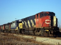 Southern Ontario Railway began operating the CN Hagersville Subdivision on September 20, 1997. Less than 2 months after start up, SOR was using leased CN 3510, HLCX 113, CN 3569, and CN 3519 to switch the Imperial Oil (Esso) refinery at Nanticoke.