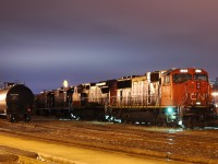 CN 396 making a 16 car set-off at Brantford with CN 5623 - CN 2141 - PRLX 3865 - PRLX 3818