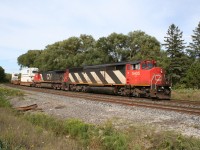 CN 5405 and 2591 head south to Toronto with containers - lots of them - most coming from the dragon: China!