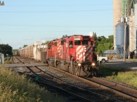 Two CP SD40-2s lead this day's London Pick-up westbound. This shot reminds me of how nice the late spring/summer can be in Ontario, in comparison to the winter, especially when we don't have snow!