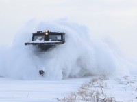 GEXR Plow 55413 busts through the snow drifts along the line between Stratford and Goderich, 