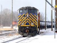 CREX1324 leads train 710 into Sarnia with CN5661 and CN2542.