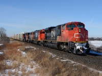 CN8959 leads train 382 east at Fairweather Sideroad with CN5479, CN9673 and CN5743.