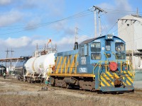 Former Port of Montreal (once known as the National Harbours Board) SW1001 #7602 now works at the former Standard Chemical plant in Beauharnois, Quebec. Cars from the plant are delivered to CSX.