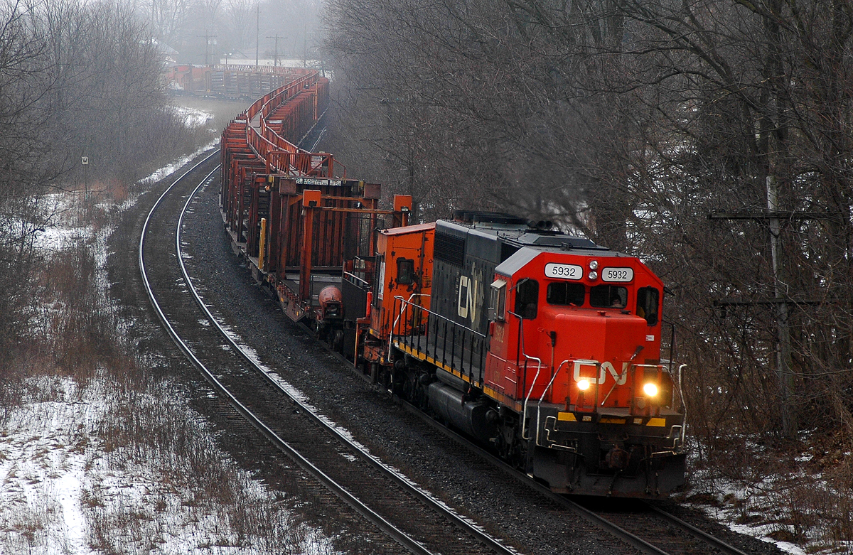 CN 903 departing Paris Jct for points east with GTW 5932 in the lead