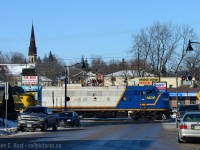 OSR's Woodstock turn is heading through Downtown Ingersoll after lifting two cars in the yard.