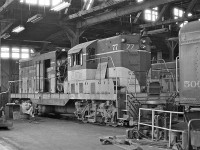 For many years I had watched the TH&B diesel power pass by my home in Toronto.  I was sixteen years old on this day when I toured the Chatham Street roundhouse.  I remember feeling awed to be in the very presence of these locomotives - like walking on hallowed ground.
