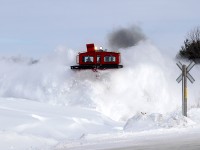 OSRX 6508 - OSRX 1401 notch it up as they clear a drift at Mossley Drive
