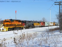 A rare early afternoon 431, having arrived not long after VIA 85 - is finishing their set off of all 36 cars plus JLCX 1591 in the Kitchener yard. The former CP GP9 is destined for OSR at Guelph Junction. Expect this engine to be in Guelph on Monday.