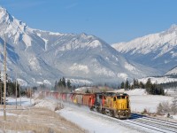 An atrocious looking former UP C40-8 (now running as CN 2023) takes G843's grain loads onto the north track at Henry House on a gorgeous January afternoon. I'm not sure how this piece of junk is even allowed to run without numberboards...