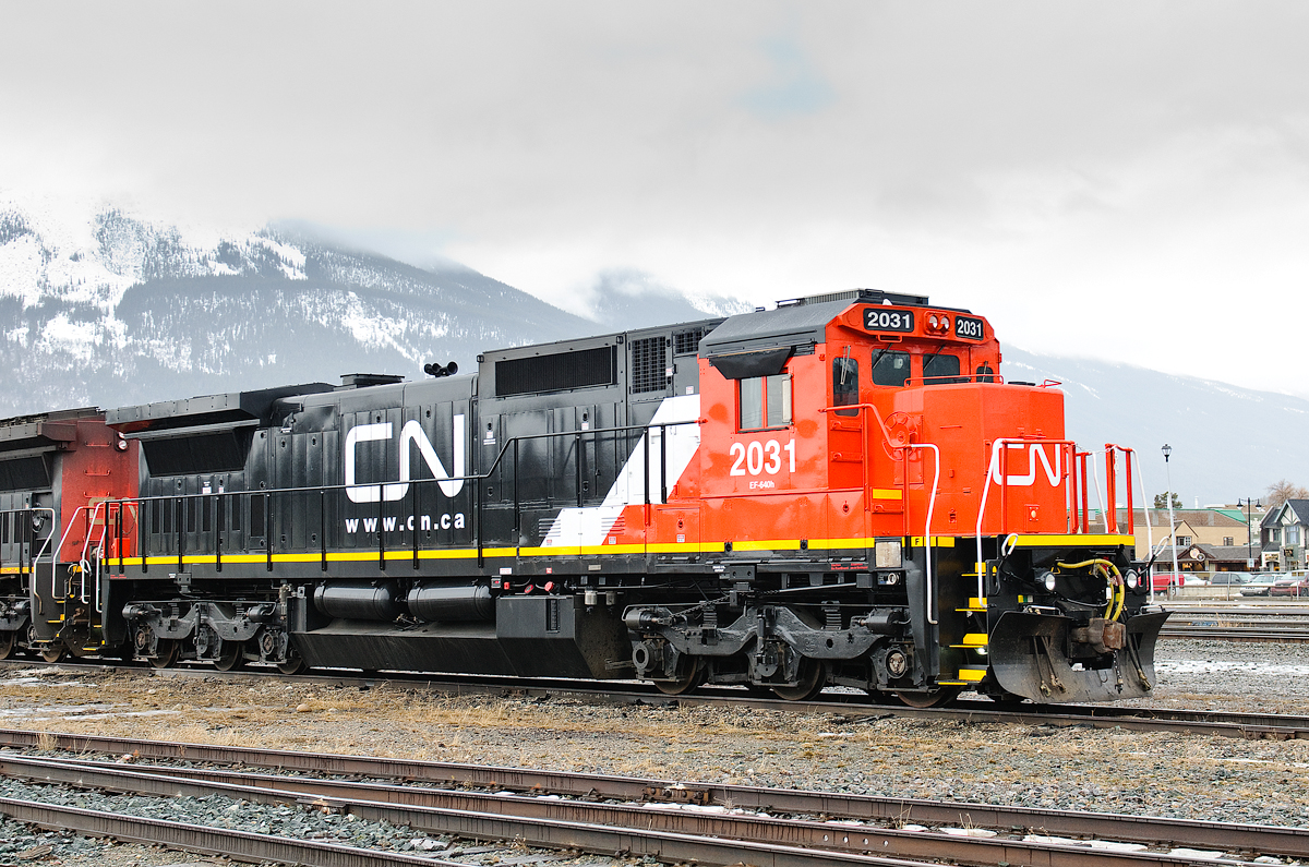 Looking a little better than its sister that I posted yesterday, a fresh CN C40-8 2031 awaits a crew to come on duty. They will run to Swan Landing with traffic for Grande Prairie and return with grain loads from the Grande Prairie area operating as train L51352 26.