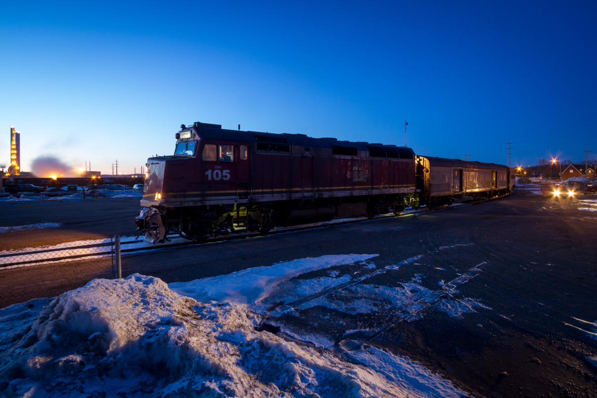 Having traversed some of Northern Ontario's most spectacular scenery, CN # 632 (The Tour of The Line Train) has arrived at it's southern terminus of Sault Ste. Marie after an arduous trek from Hearst.