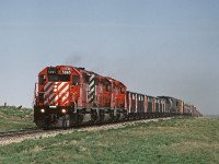 CP Rail SD40-2 5965 leads southbound train #979 from Calgary to Lethbridge near Champion, Alberta.