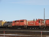 CP 1159 and CP 6026 sit in the depths of Toronto Yard in March of 2008. CP 1159 was built as SW1200RS 8167 in 1960, and converted to a beltpack yardgoat and renumbered in 2004. 1159 was retired in 2013 and sold a few months later to SLM Recycling where I can only assume it has since been scrapped. CP 6026, delivered in 1982 was also set back to a yard locomotive somewhere around 2005/2006, and has since been retired but not scrapped. 