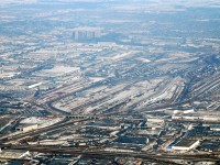 Overview of CN's MacMillan Yard from IAD - YYZ United flight 5093