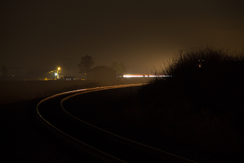 A northbound BNSF coal train, destined for the coal port at Roberts Bank, awaits around the corner for its turn to enter the BC Rail Port Sub at the busy junction of Colebrook. 

This particular location is a hotspot for train watching, as one can spend a day observing east and west CP and CN coal and container traffic, as well as north and southbound BNSF and Amtrak trains.
